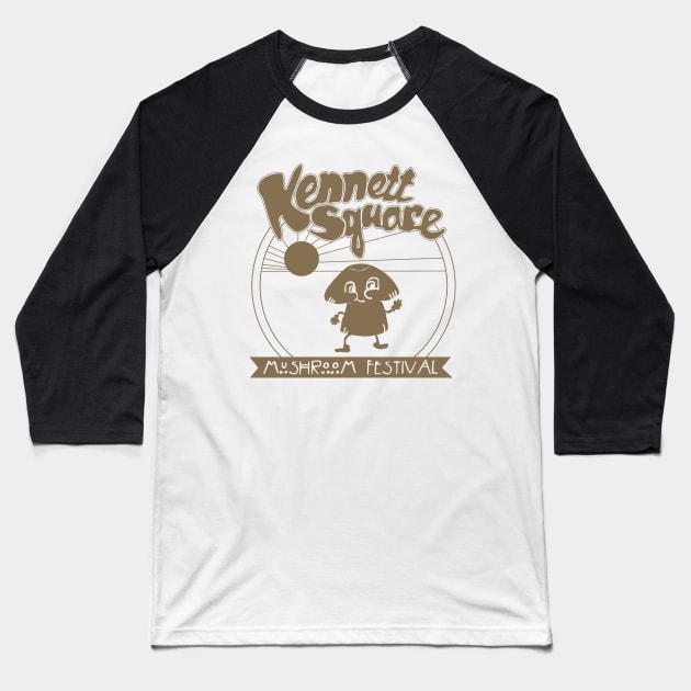 Kennett Square Mushroom Festival Baseball T-Shirt by MindsparkCreative